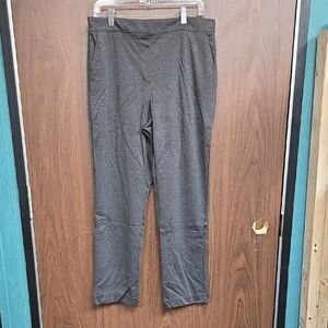 Iyla Size S Petite Heathered Grey Pull On Straight Leg Pant